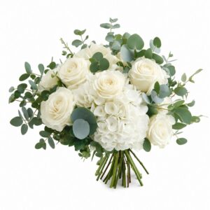 Elegant White & Green — 優雅白綠花束